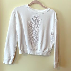 Chloe Pineapple Crop Sweatshirt
